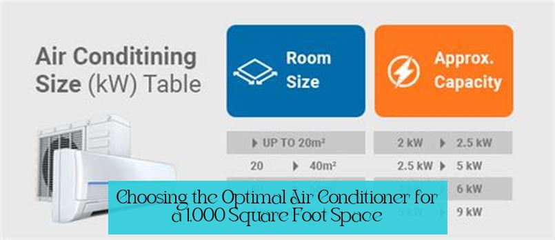 Choosing the Optimal Air Conditioner for a 1,000 Square Foot Space