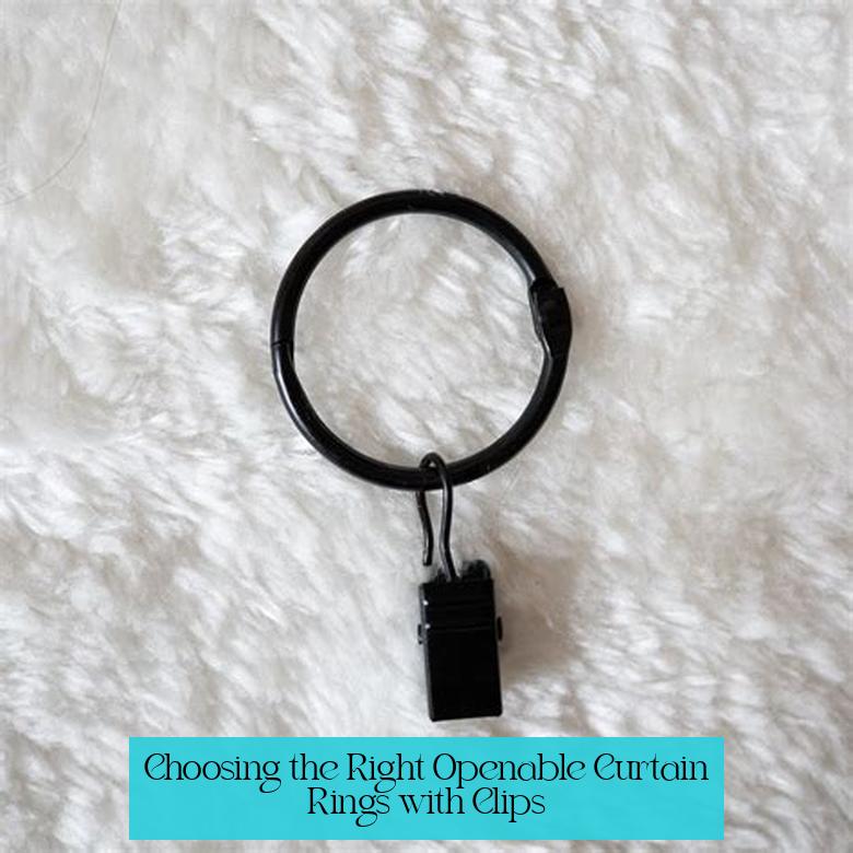 Choosing the Right Openable Curtain Rings with Clips
