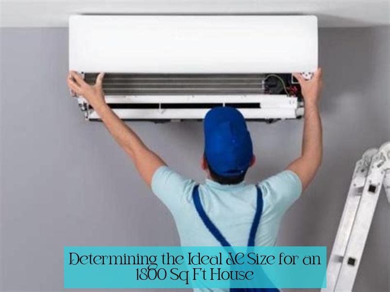Determining the Ideal AC Size for an 1800 Sq Ft House