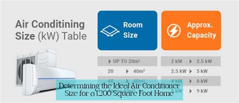 Determining the Ideal Air Conditioner Size for a 1,200 Square Foot Home
