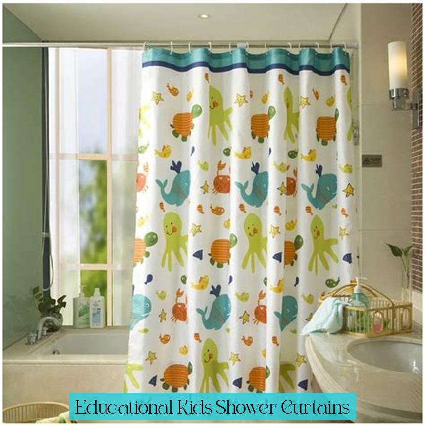 Educational Kids' Shower Curtains