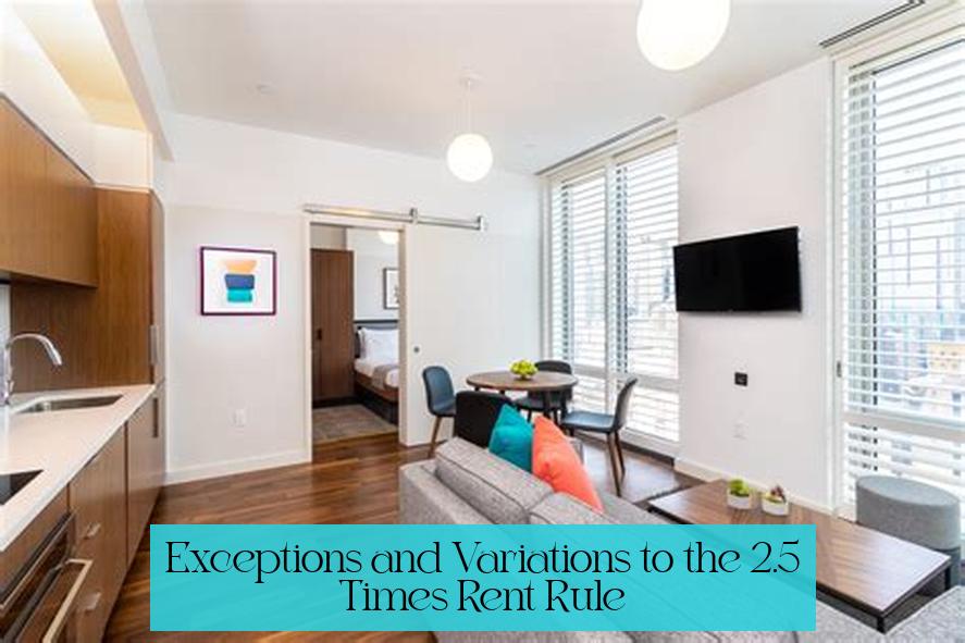 Exceptions and Variations to the 2.5 Times Rent Rule