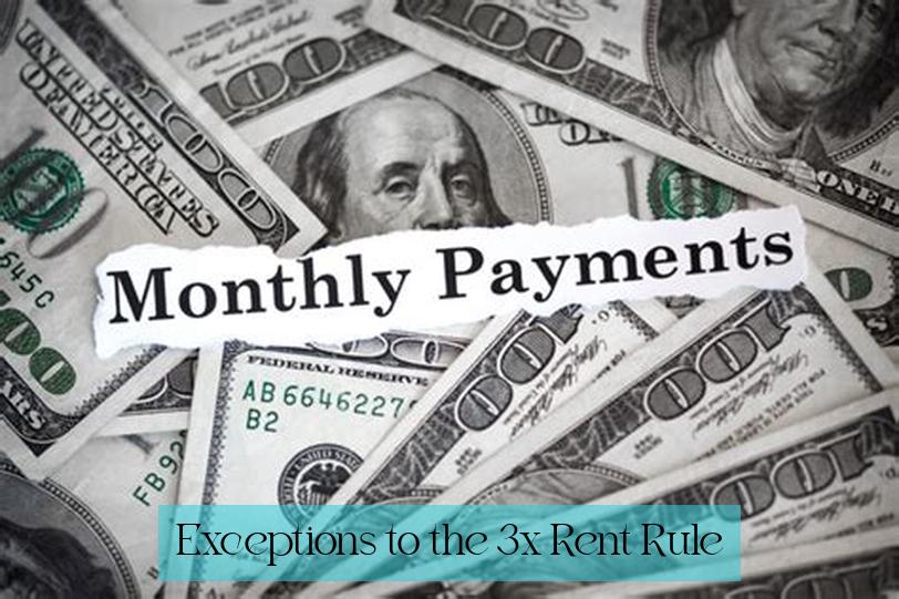 Exceptions to the 3x Rent Rule