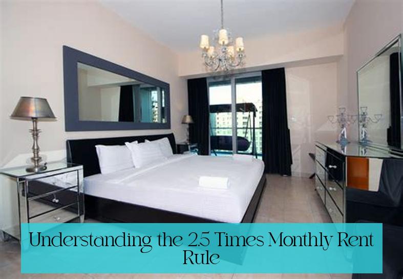 Understanding the 2.5 Times Monthly Rent Rule