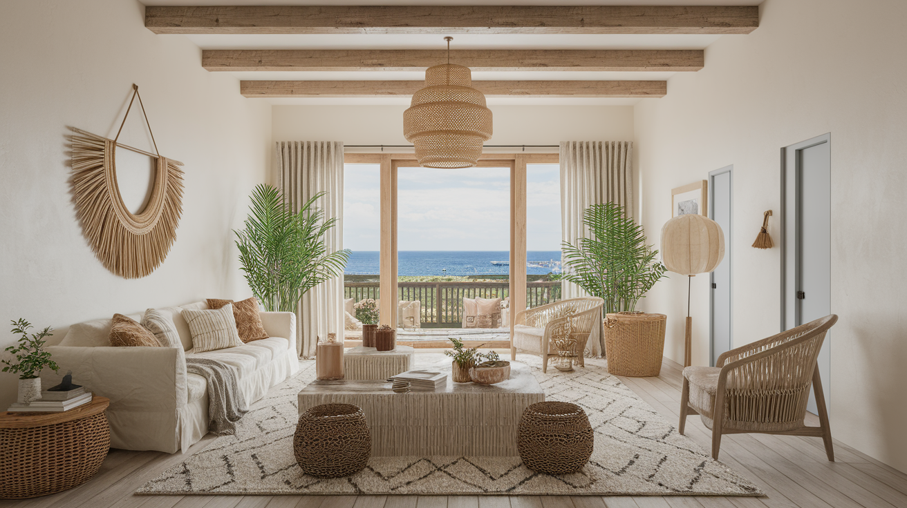 Photo of a beautiful Boho living room