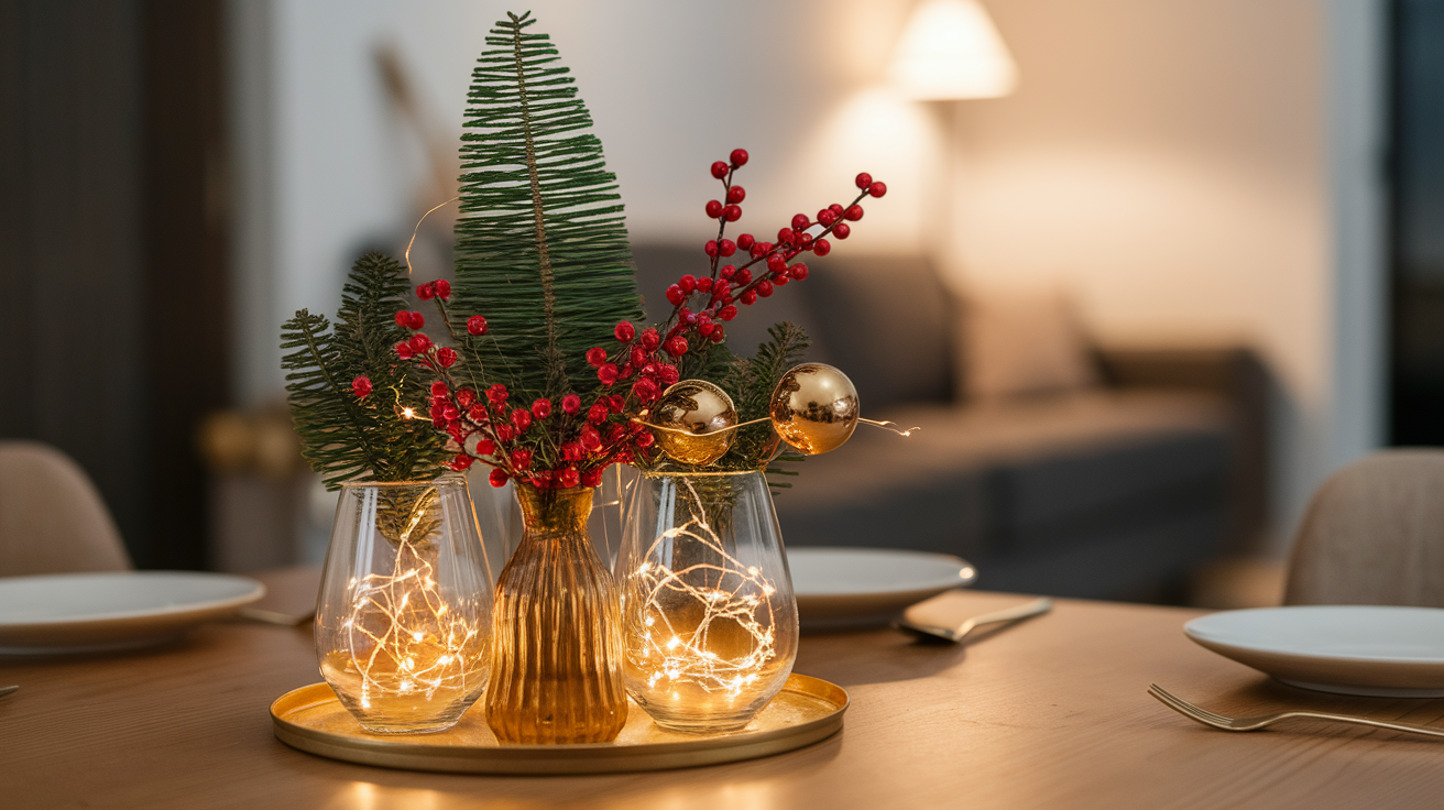 A lovely simple centrepiece for christmas