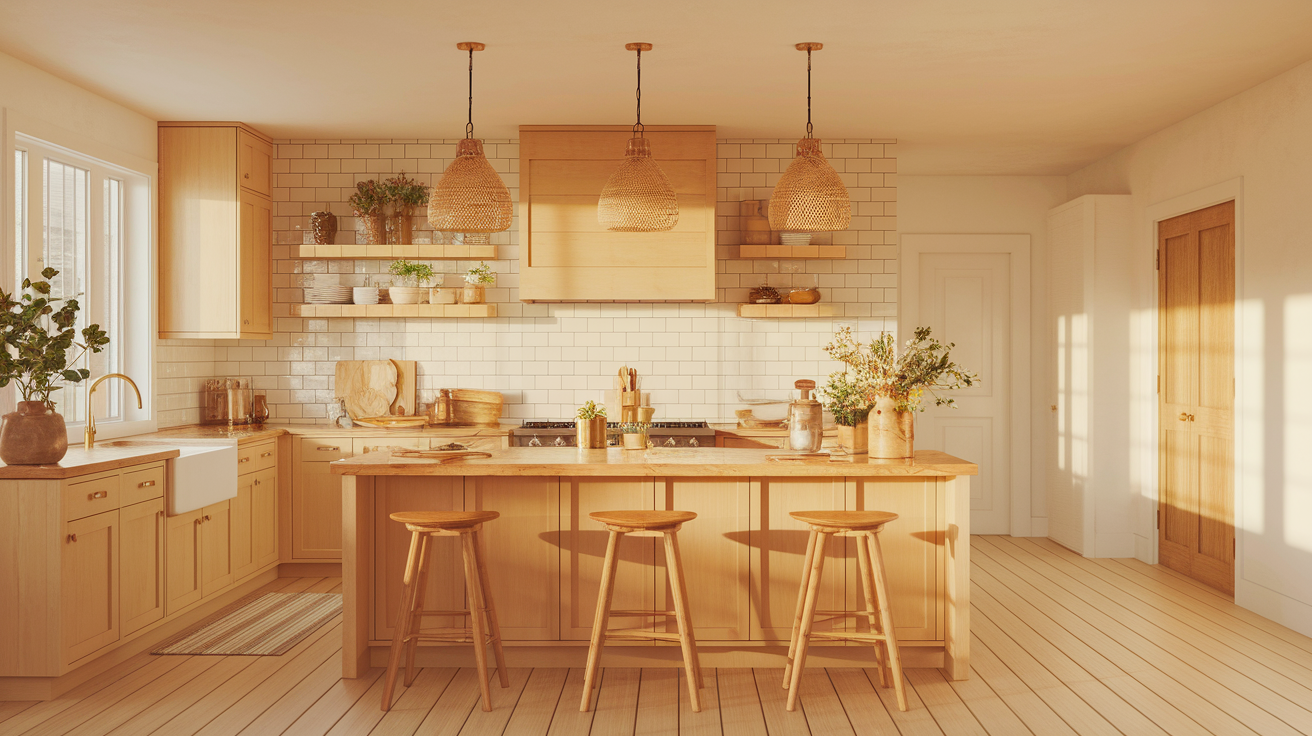 Light Oak Japandi Kitchen